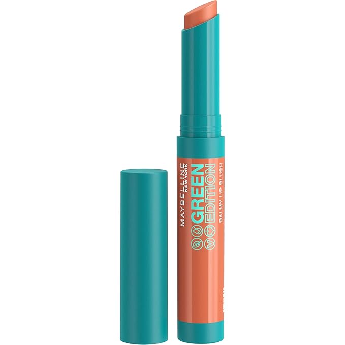 Maybelline Green Edition Balmy Lip Blush, Formulated With Mango Oil, Desert, Yellow Nude, 1 Count