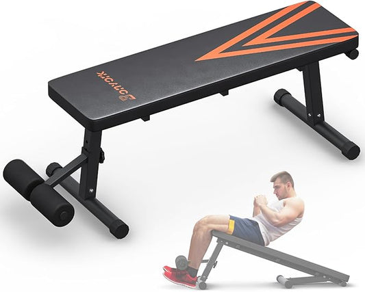 2 In 1 Adjustable Flat Weight Bench - 45.3'' Extended Gym,750LBS Sit 18'' Widened