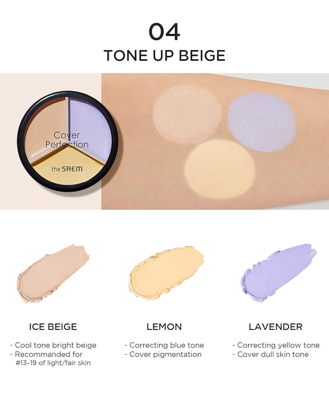 THESAEM Cover Perfection Triple Pot Concealer 04 Tone Skin Tone