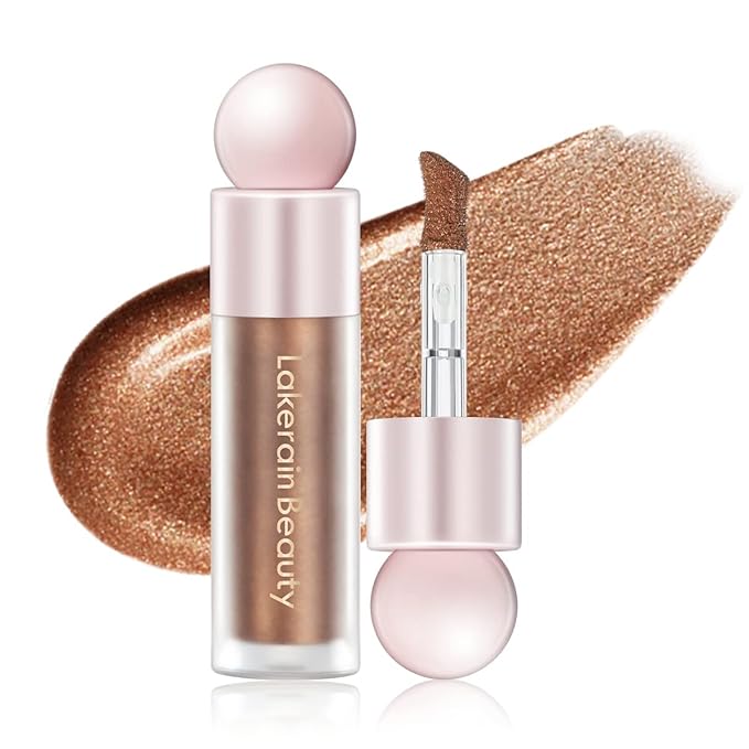 Liquid Highlighter Makeup, Natural Silky Shimmer Finish Liquid Gold Shimmer)