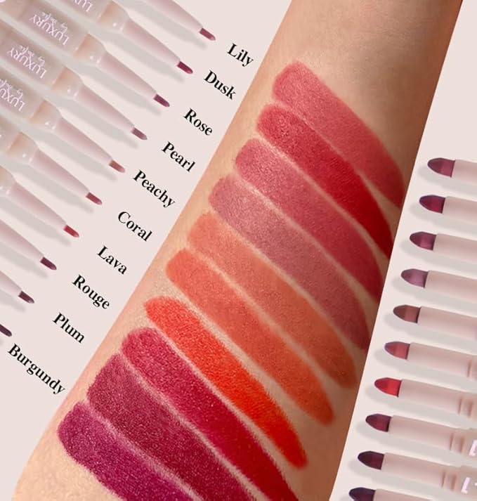 2 in 1 Lipstick Lipliner Retractable Pencil Semi Vegan,