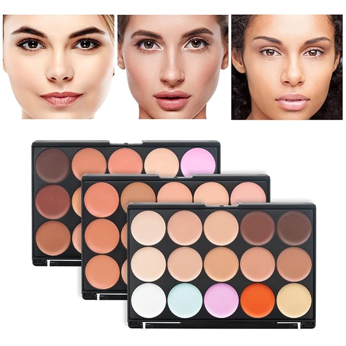 Pure Vie 15 Colors Cosmetics Cream Contour and Makeup Brushs