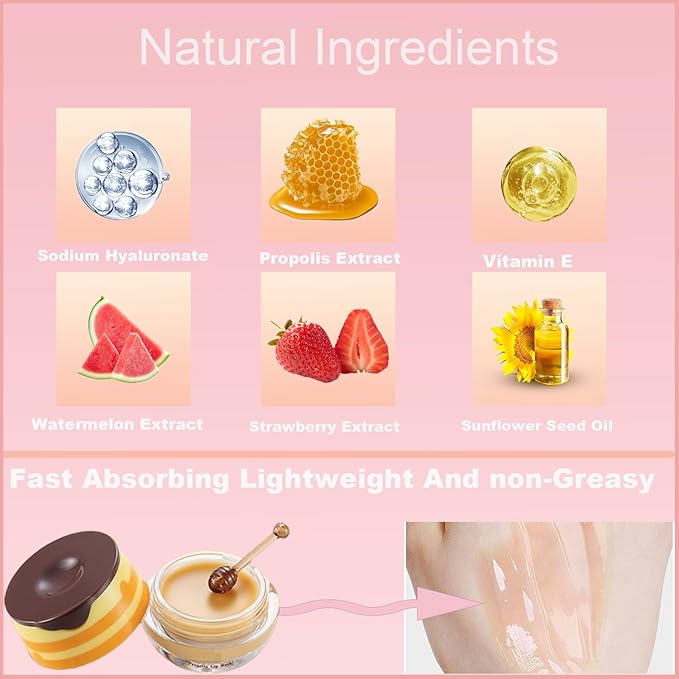 2 PCS Bee Lip Balm Honey