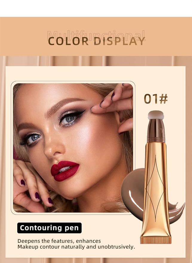 Liquid Blush Beauty Wand, Face Concealer Contouring With Peach Pink)