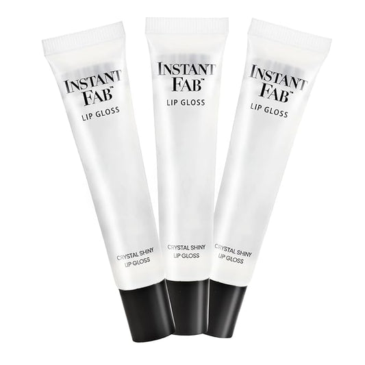 STUDIO LIMITED Instant Fab Crystal Shiny Clear Lip Gloss Long Lasting Ultra Hydrating Plumping Lip Gloss for women girls Value Pack 14ml/ 0.47oz (Clear, 3 Pcs)