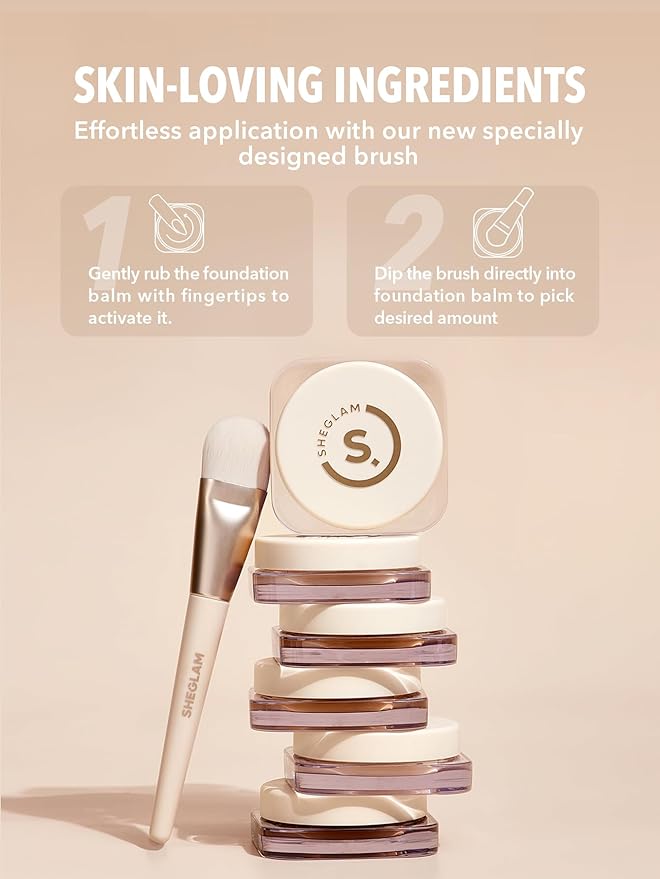 SHEGLAM Hydrating Cream Full Coverage Foundation Balm Long - Chestnut