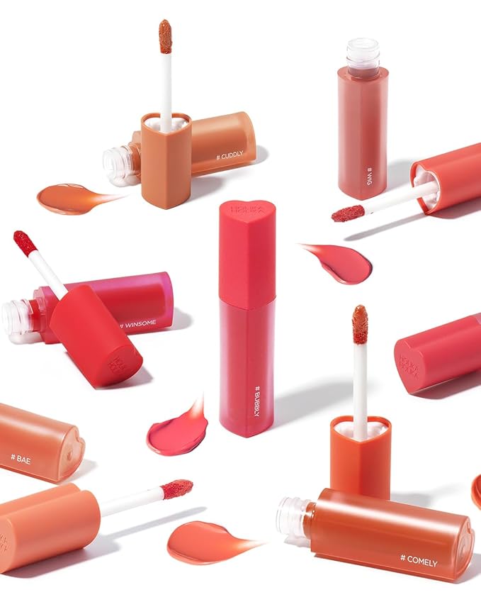 HOLIKA HOLIKA Heart Crush Glow Lip Tint Air – Korean Lip Tint with High Shine Juicy Fruit Jam Colors Lip Stain – Hydrolyzed Collagen & Vitamin C (14 SING)