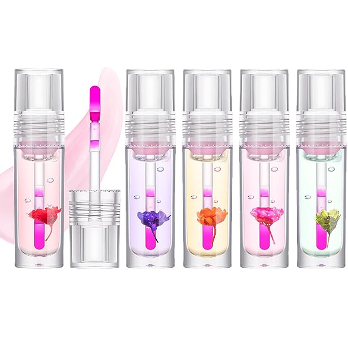 Lip Oil Tinted, Joyeee 6pcs Moisturizing Lip Glow Moisturizing