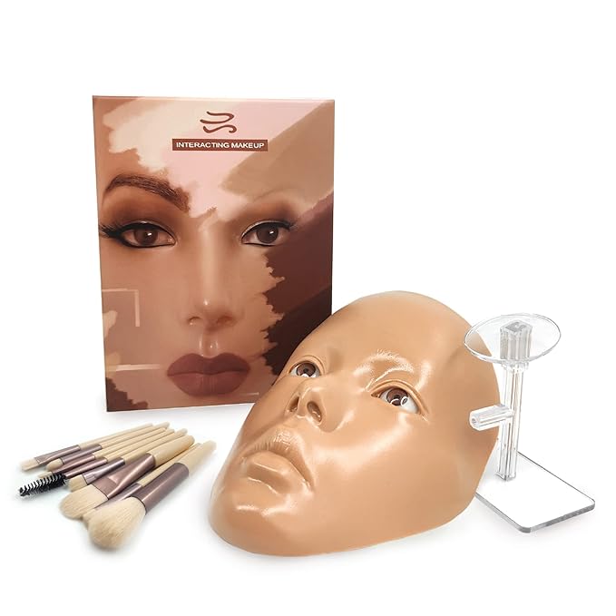 3D Makeup Practice Face,Reusable Makeup Mannequin Face