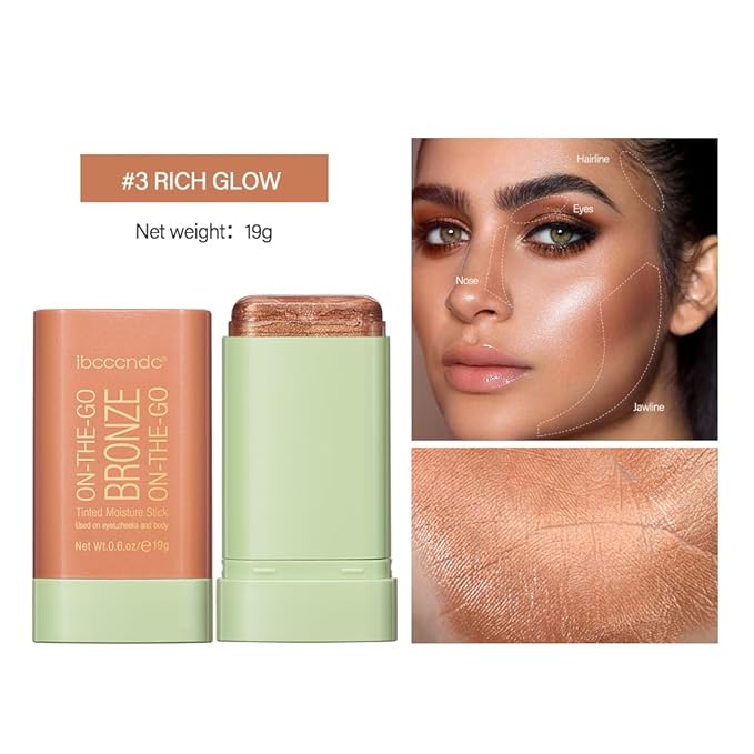 Multi-Use Makeup Bronzer Stick for Effortless Glow -