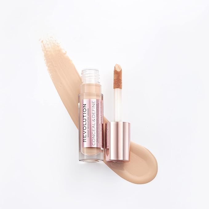Makeup Revolution Conceal & Define Concealer, Full Coverage 4ml