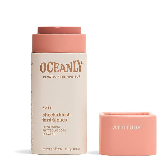 ATTITUDE Oceanly Lightweight Blush Stick, Titanium Dioxide-Free, EWG