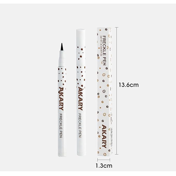 AKARY Freckle Pen Professional Lifelike Face Concealer Point Dark Brown)