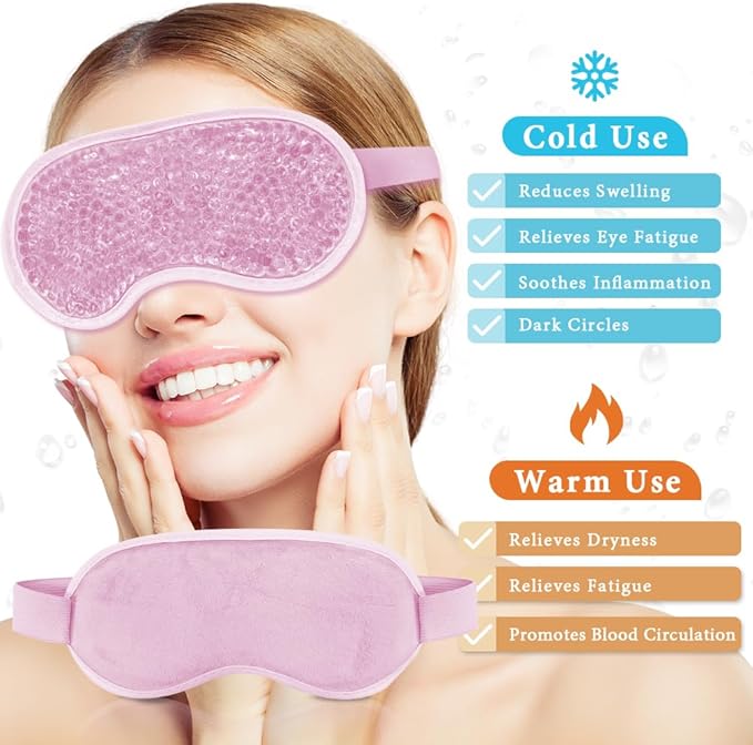 Cooling eye mask and silky