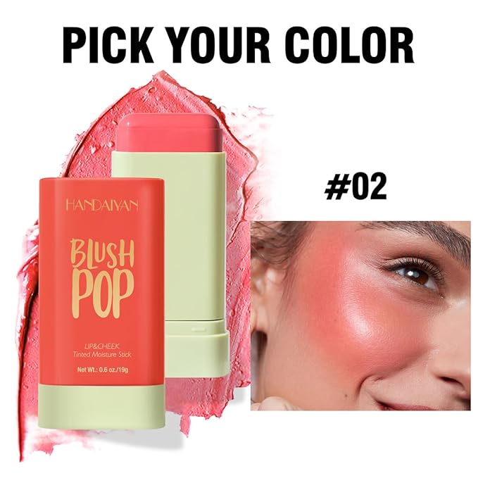 Multi-Use Makeup Blush Stick, Beauty Tinted Solid Blush