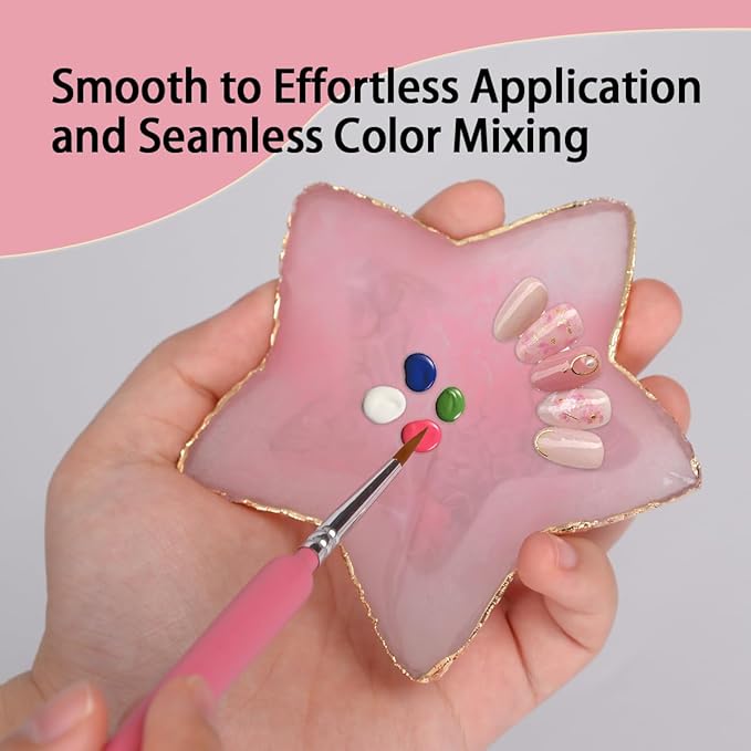 Nail Polish Palette, 2Pcs Resin Nail Art Palette,