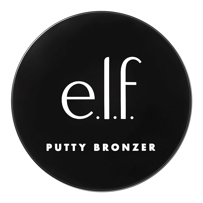 e.l.f. Putty Bronzer, Creamy & Highly Pigmented Formula, Creates a Long-Lasting Bronzed Glow, Infused with Argan Oil & Vitamin E, Beach, Please!, 0.35 Oz