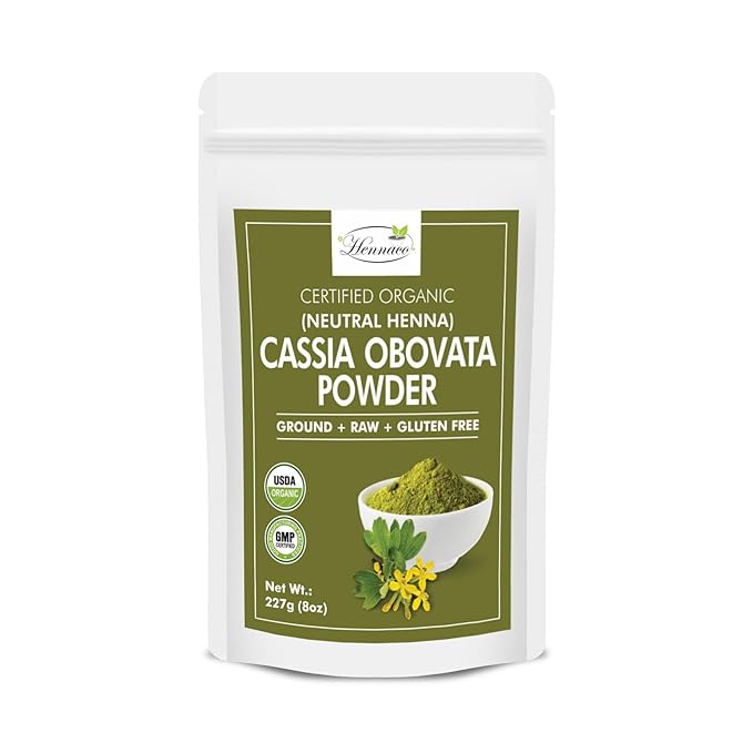 Organic Cassia Obovata Powder | Neutral Henna Powder (8 OZ) 227 G