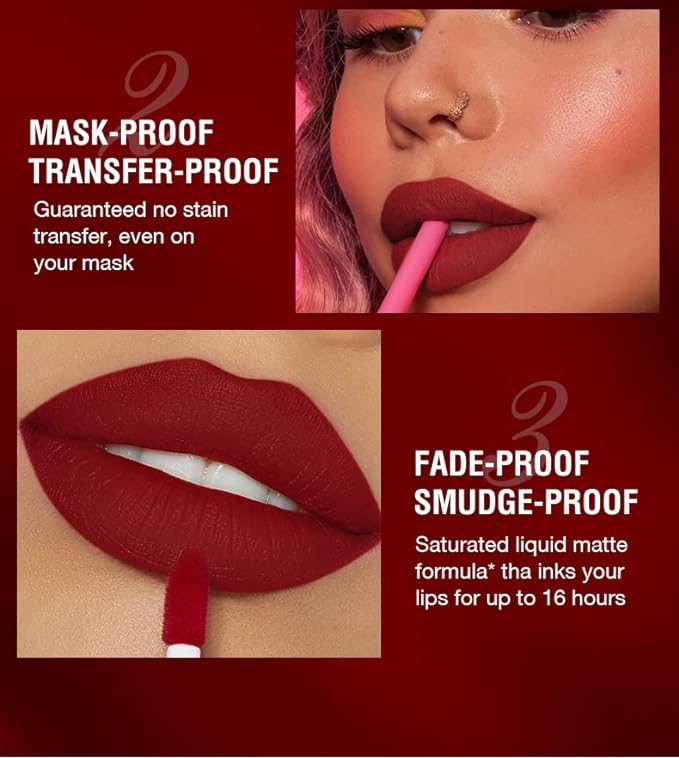 BestLand 6Pcs Matte Liquid Lipstick + Lip Liner