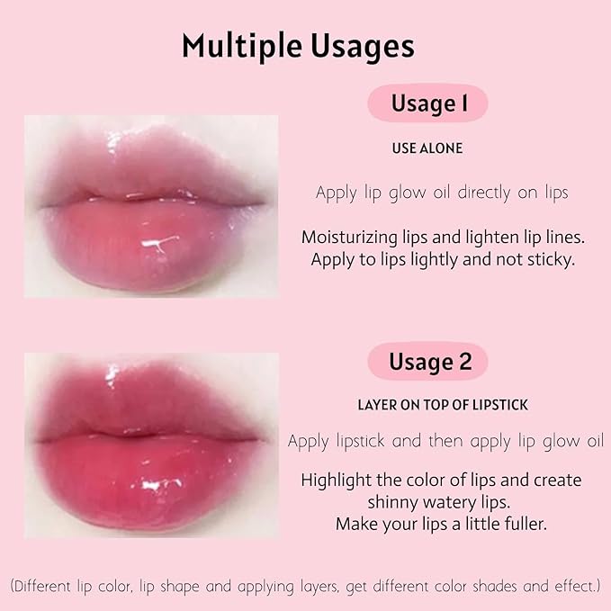 Lip Glow Oil Hydrating Moisturizing Plump Shiny Lip Glow