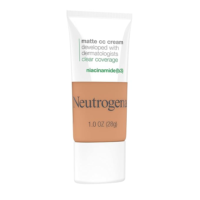 Neutrogena Clear Coverage Flawless Matte CC Cream, Full-Coverage of 2) 1 oz