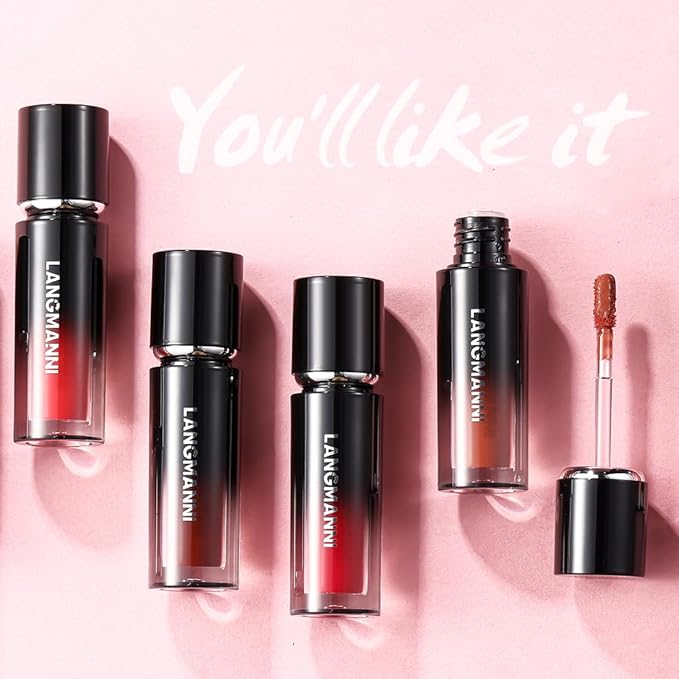 LANGMANNI Lip Oil Tint | Hydrating & Long-Lasting Lip Stain | Moisturizing And High Gloss Makeup,Non-Sticky Lip Stain For Watery And Silky Smooth Lips(#5 Raspberry Sorbet)