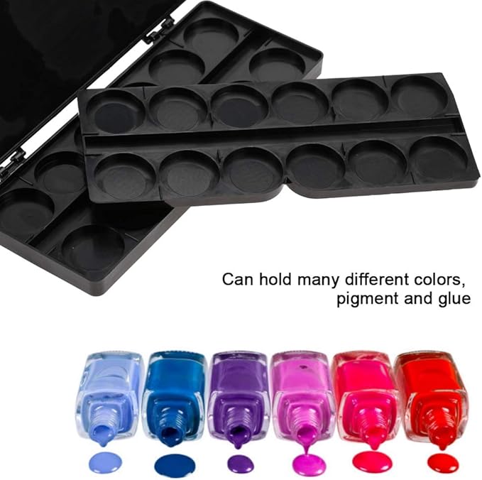 Nail Art Palette, 24 Grid Plastic Nail Art