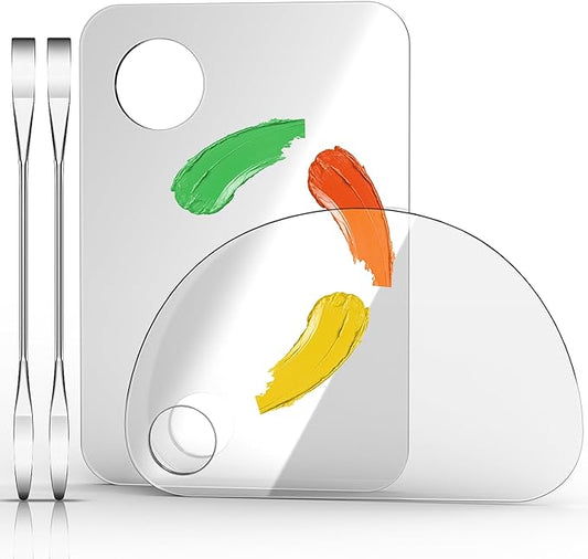 Acrylic Cosmetic Makeup Palette, 4 In 2 Set Mixing