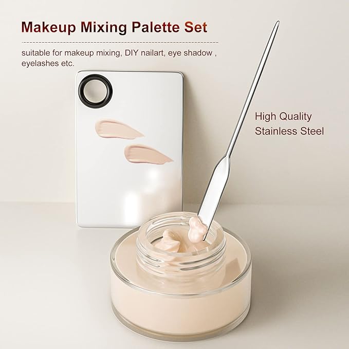 Professional Stainless Steel Makeup Palettes Makeup Spatula set,