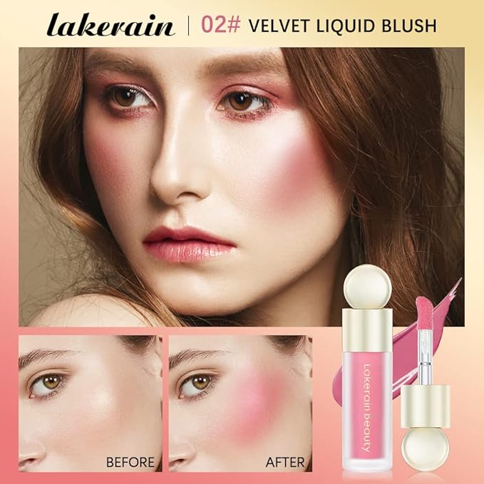 Pink Liquid Blush,Soft Matte Lightweight Cream Blush Stick Makeup.(01# Pink)