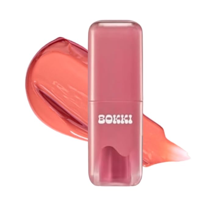 Glow Bokki Glossy Lip Tint, Korean Beauty (GB06 Cheese Coral, 4.1 grams)
