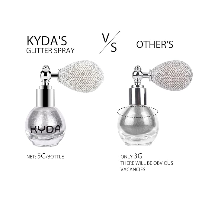 KYDA Highlighter Powder Spray, Glitter High Gloss Spray