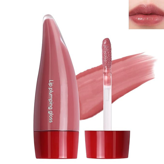 Juicy Lip Plumping Gloss, Pink Tinted Lip Gloss Lip Plumper, Hydrating Moisturizing Lip Tint Stain, Highly Pigmented Shine Glossy Lip Oil, Long-Lasting Lip Gloss For Women Girls Dry Lip Care-01#