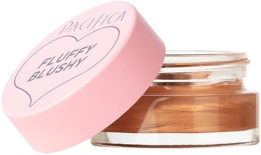Pacifica Fluffy Blushy Cream Blush – Face Makeup - Fluffy Soft Pink 2-in-1 Whipped Blush for Cheeks & Lips, Air-Whipped Mousse Texture, Hydrating Vegan Collagen, Buildable Dewy Color Clean Beauty