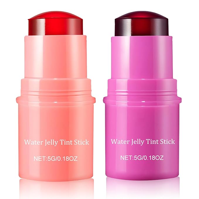2 PCS Multi-Use Jelly Tint blush Stick, Cooling Cooling