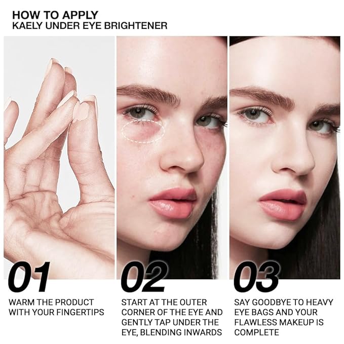 evpct 2Pcs under Eye Brightener, Nourishing Luminous under & 04#