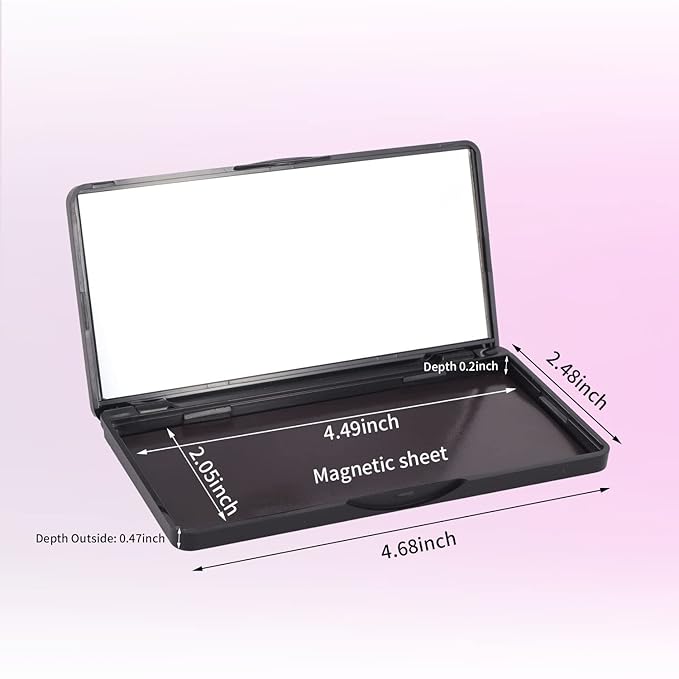 5 Pack Magnetic Makeup Palette with Mirror, Empty