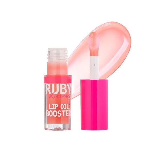 Ruby Kisses Lip Oil Booster, Hydrating Lip Gloss with Nourishing Natural Oil Blend, Jumbo Wand for Easy Application, Non-Sticky Formula