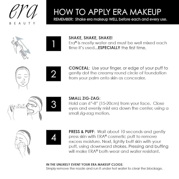 ERA Beauty Everyday Foundation Makeup, Platinum Era Glaze Shimmer,1.5 Ounce