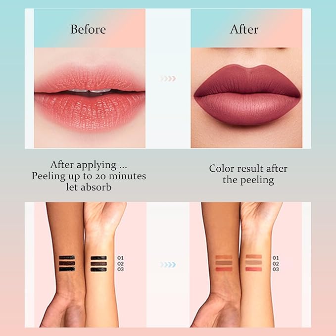 Peel Off Lip Liner Stain – Velvet Lip Glkoss Long-Lasting, Moisturizing & Non-Sticky Matte Lip Lacquer, Pigmented, Smudge-Proof Liquid Lipgloss (cinnamon)
