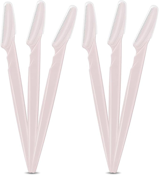 16 Pcs Light Pink Eyebrow Razor, Face Razors Multipurpose, Facial Razors for Women Men, Eyebrow Trimmers Shaver with Protective Cover, Dermaplaning Tools for Face Body Use, Facial Hair Removal Tools