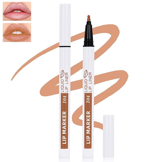 Lip Stain Marker, Matte Natural Nude Brown Liquid Hydrating