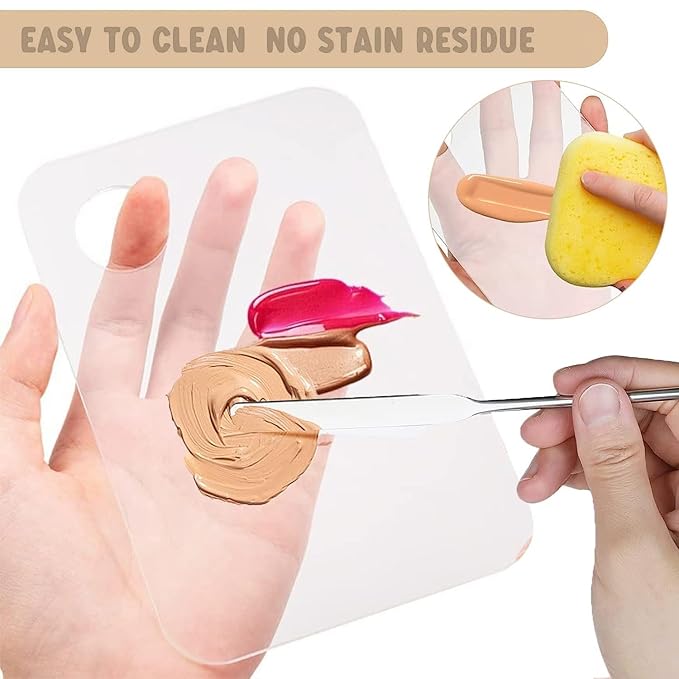 Makeup Spatula and Makeup Palette, Stainless Steel Foundation