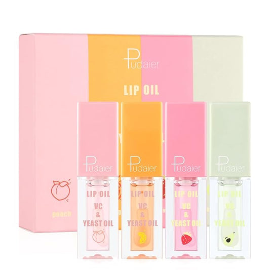 Pudaier Hydrating Lip Oil, Fruit Extract Lip Oil Hydrating