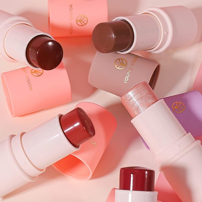 YOUNG VISION Blush Stick, Putty/Cream Makeup Blush, Multi-Use Blend, 8054-02