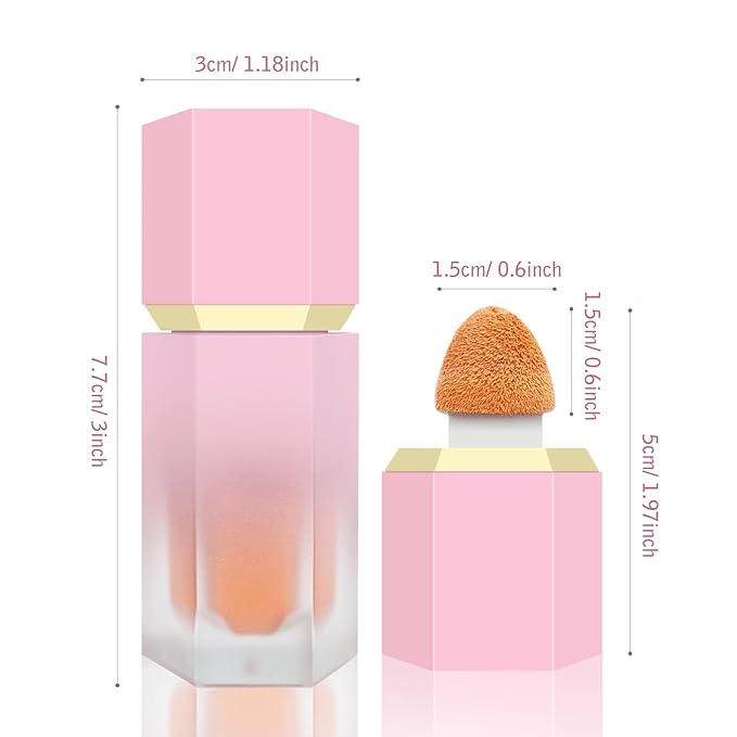 Liquid Blush for Cheeks, Soft Cream Blush with PEACE-Natural Orange