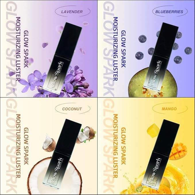 Lip Glow Oil for Radiant, Fuller Lips. Luxurious Hydration & All-Day Moisture for Lip Elegance (Coconut)