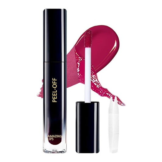 Peel Off Lip Liner Stain, Peel Off Lip Stain with Matte Finish, Peel Off Mask Tint, Waterproof, Long Lasting, Transfer Proof Red Lip Tint, Highly Pigmented Color