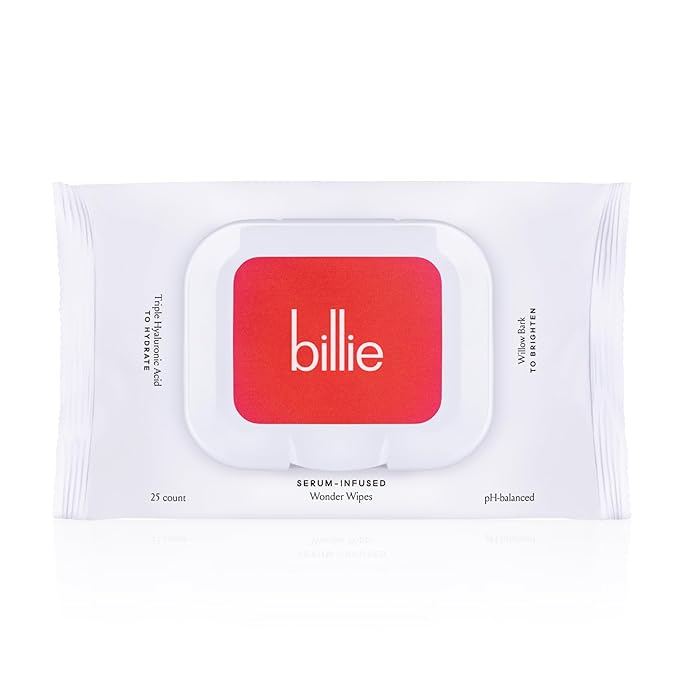 Billie - Wonder Wipes - Makeup-Removing Face Wipes - With Hyaluronic Acid and Witch Hazel - 25 count, Packaging may vary