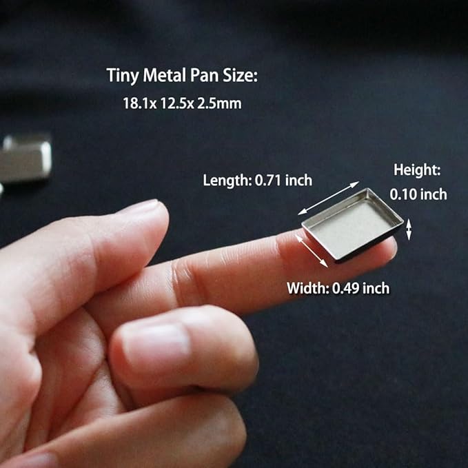 FCLUB 100Pack Empty Eyeshadow Metal Pans Cosmetic Eyeshadow